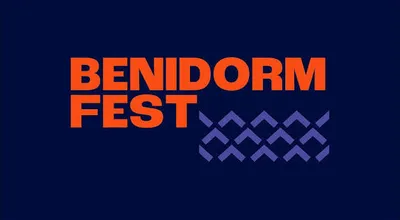 Logotipo genérico de Benidorm Fest sobre fondo azul marino